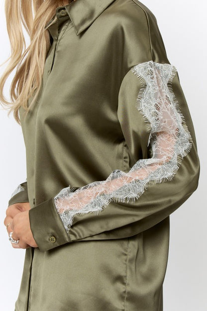 Satin & Lace After Hours Shorts Set