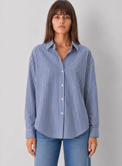 Elan Open Back Stripe Shirt