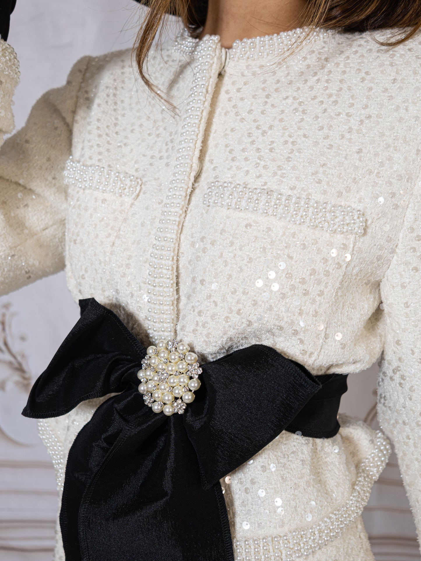 The Pearl Grace Sequin Tweed Set