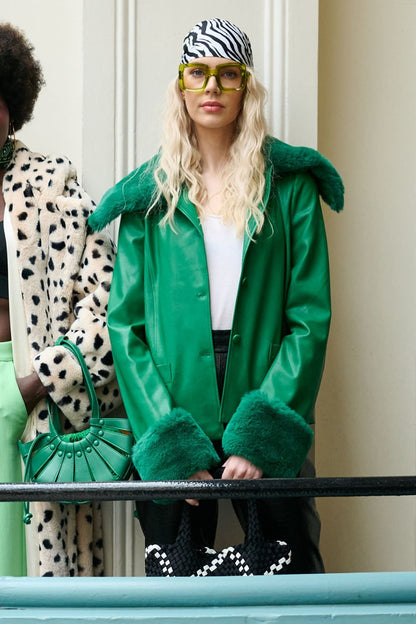 Holly Luxe Faux Fur Trim Jacket