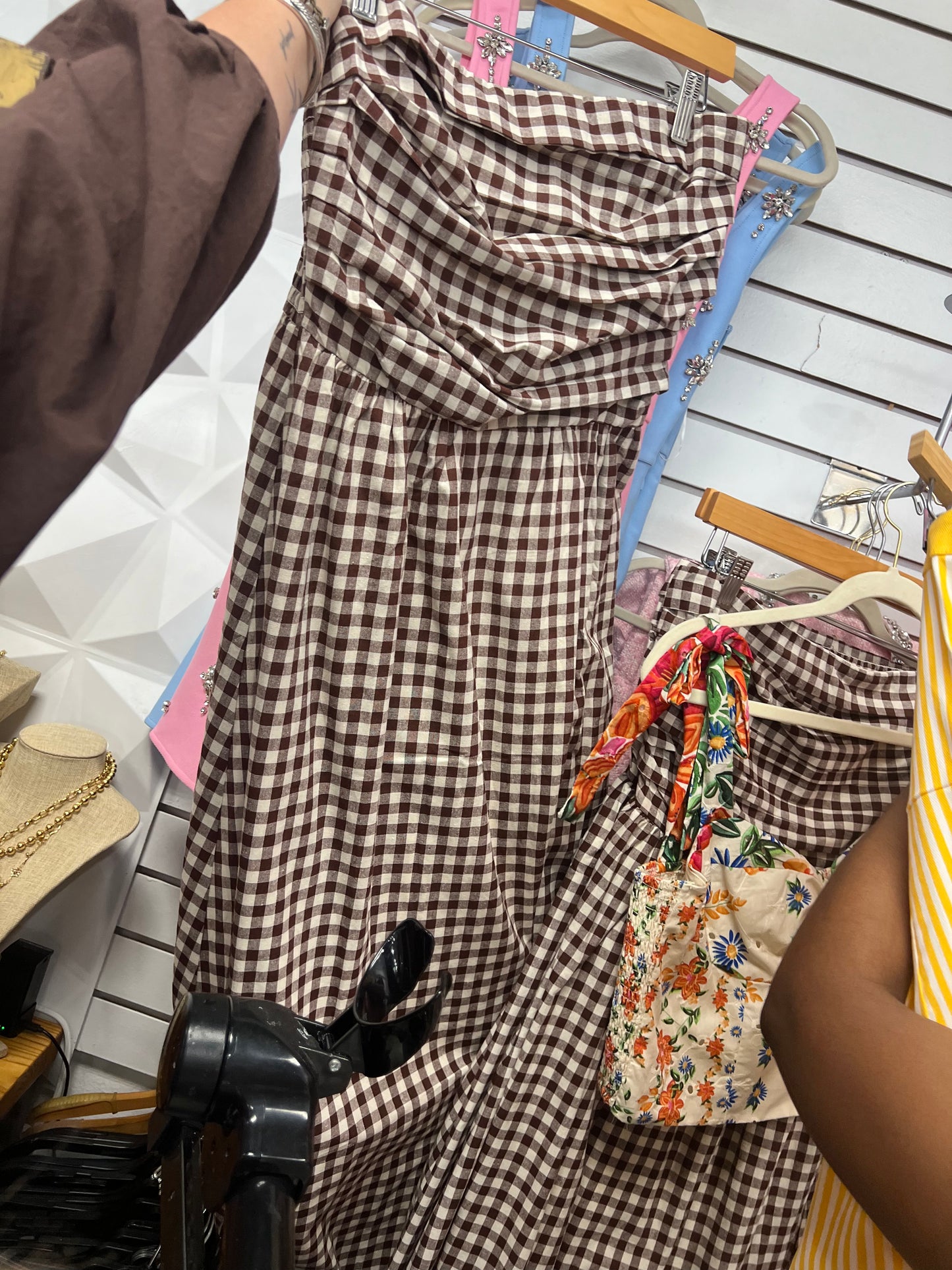 Cocoa Cottage Gingham Maxi Dress