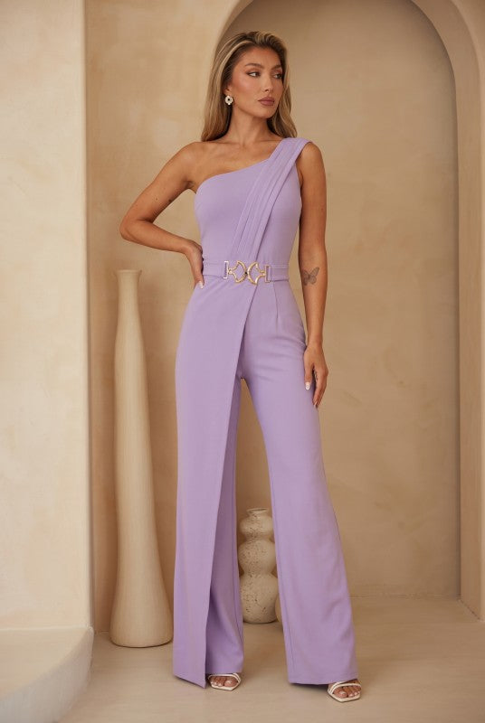 Social Scene One Shoulder Jumpsuit