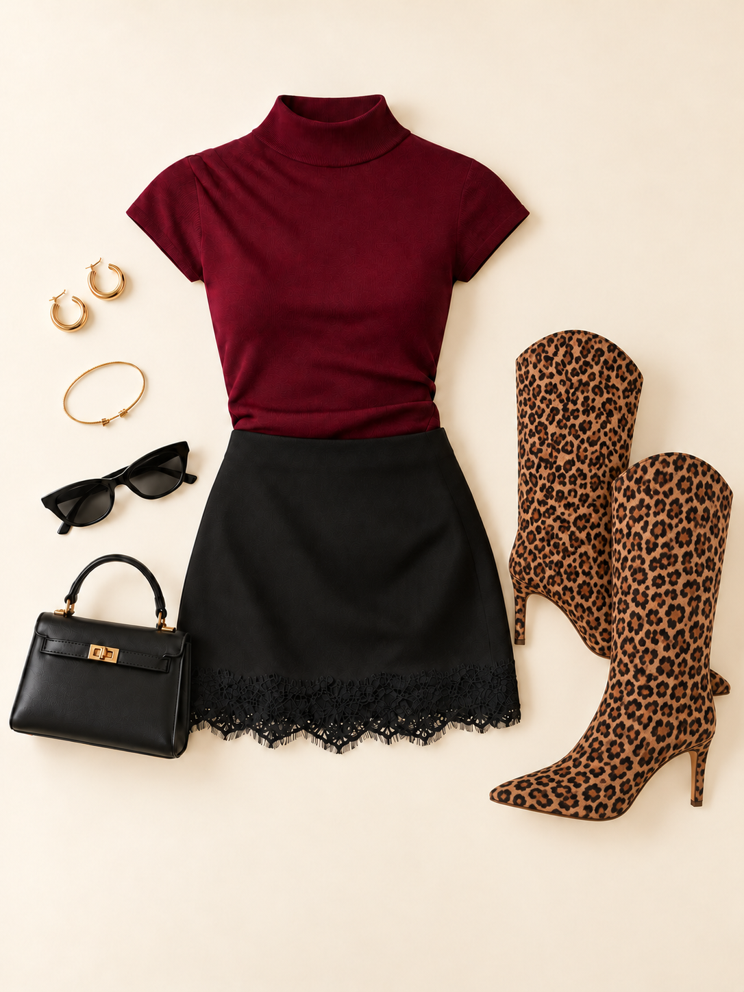 Delilah Lace Hem Mini Skort