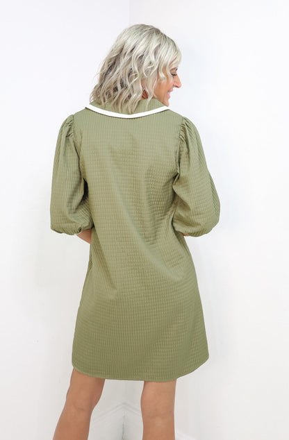 THML Sage You Love Me Textured Dress