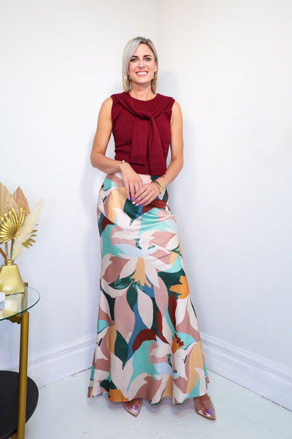 Abby Abstract Maxi Skirt