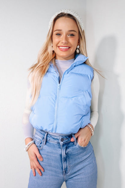 Cotton Candy Bow Puffer Vest