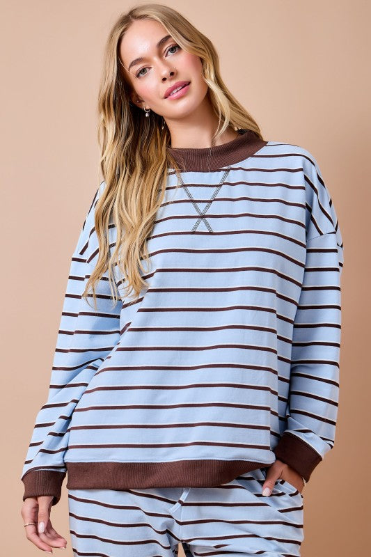 Weekend Stripes Lounge Pullover