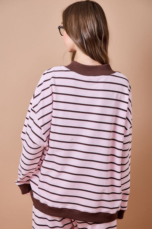 Weekend Stripes Lounge Pullover