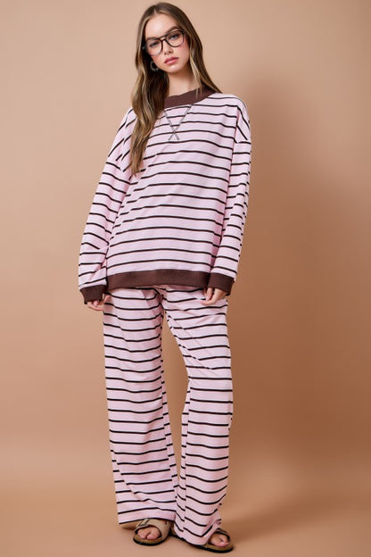 Weekend Stripes Lounge Pullover