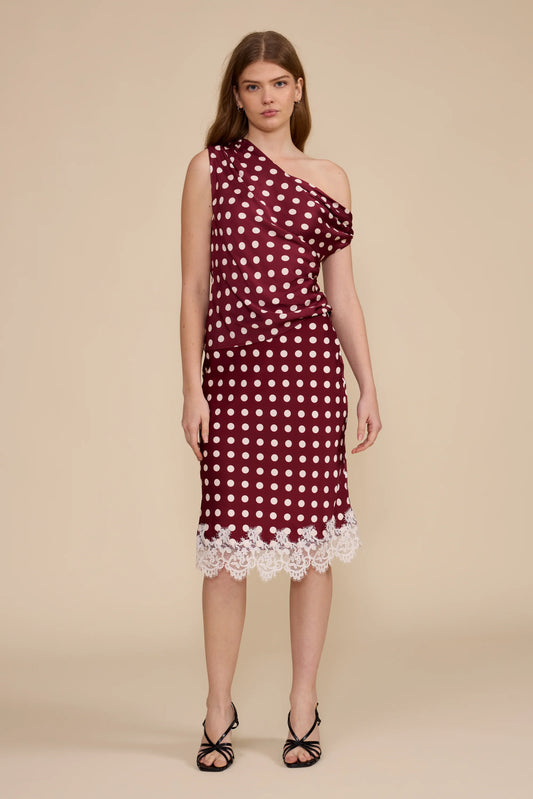Polka Dot Romance Asymmetrical Top
