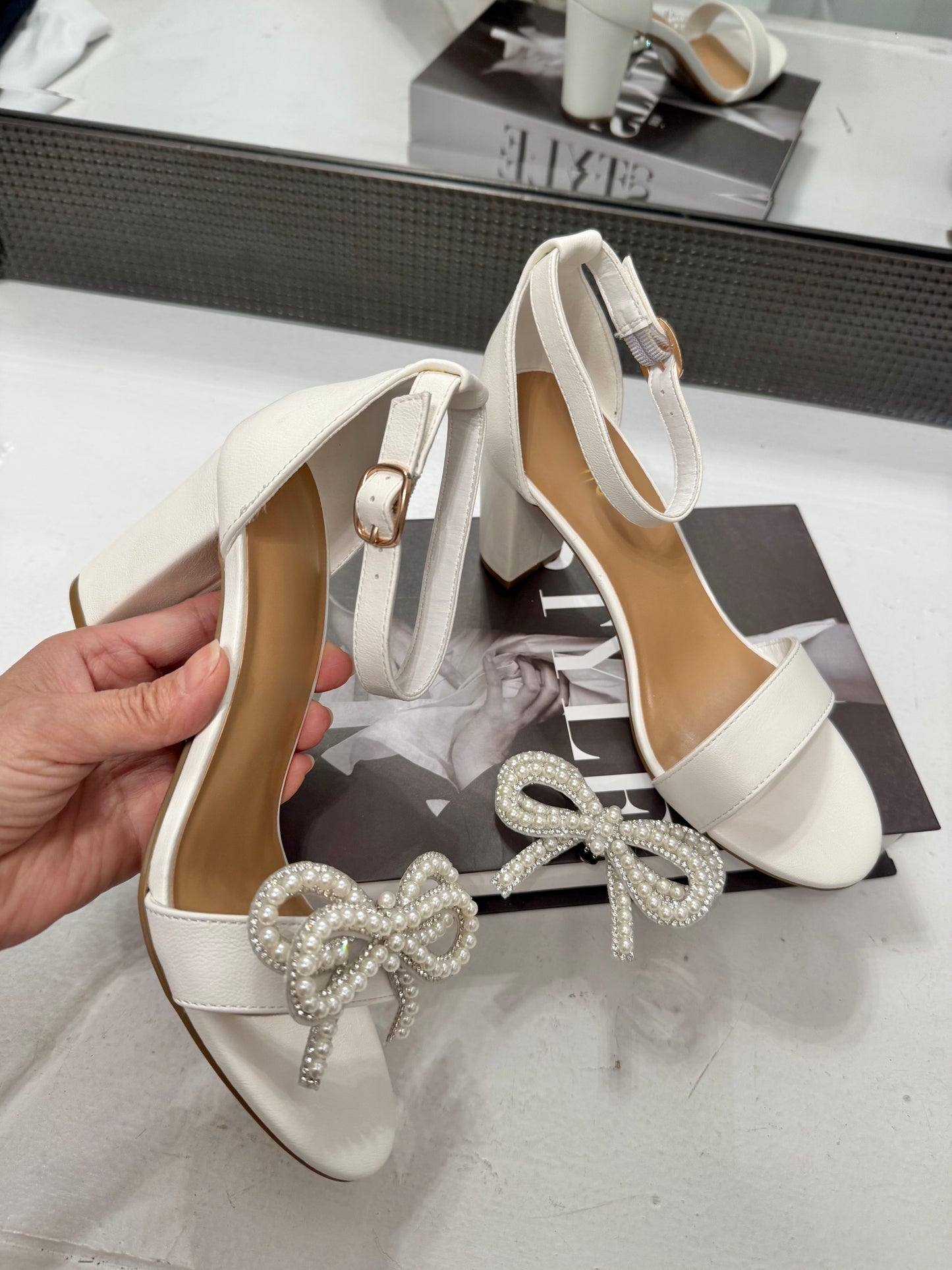 Pearl Promises Block Heels