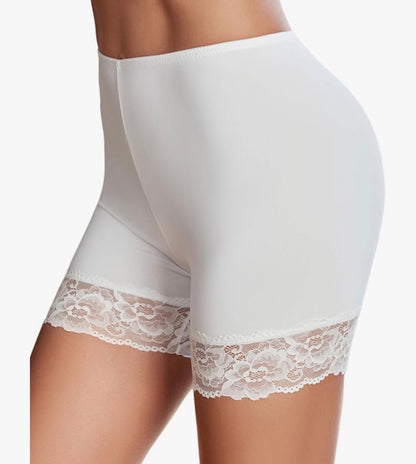 Second Skin Lace Slip Shorts