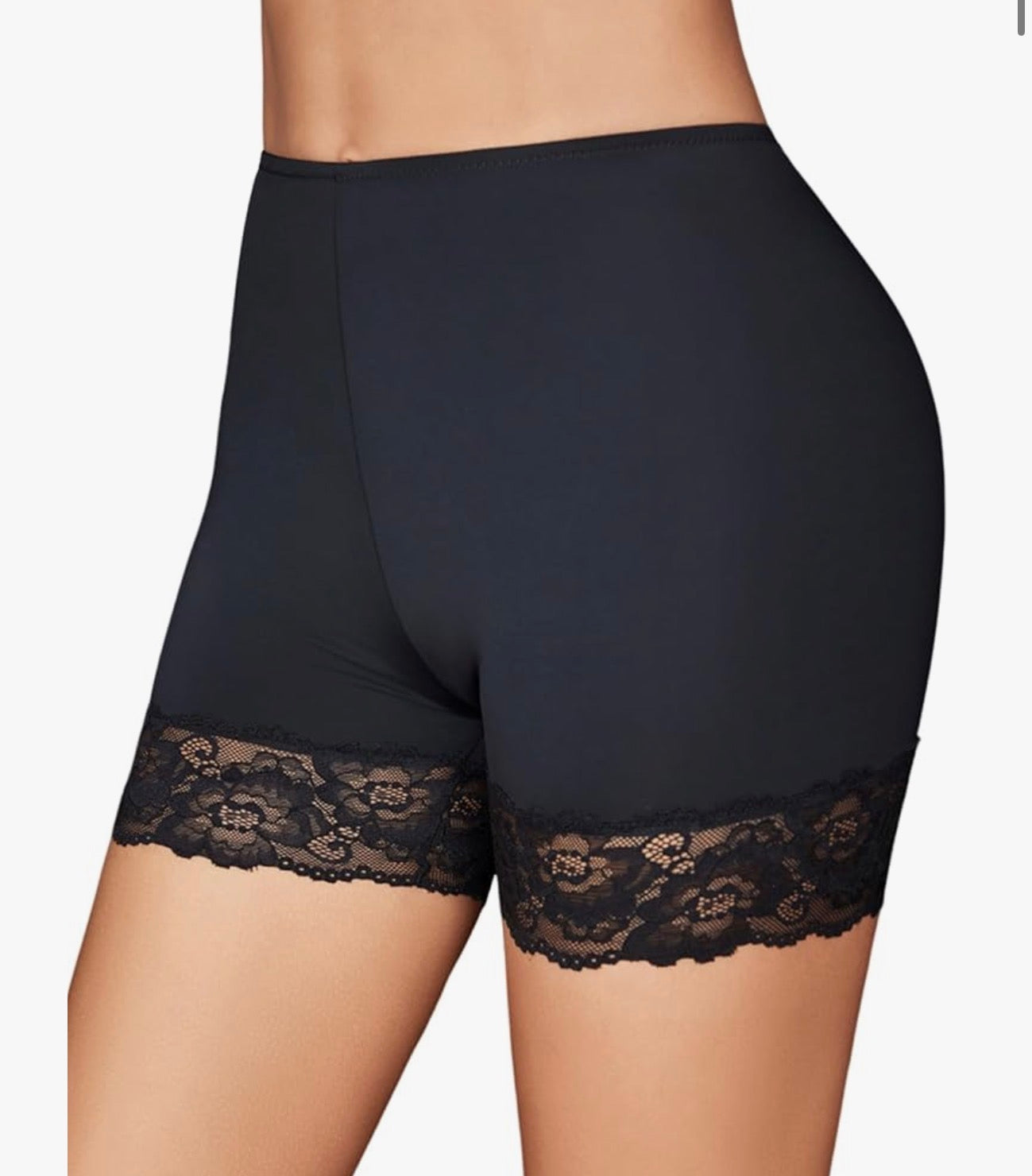 Second Skin Lace Slip Shorts