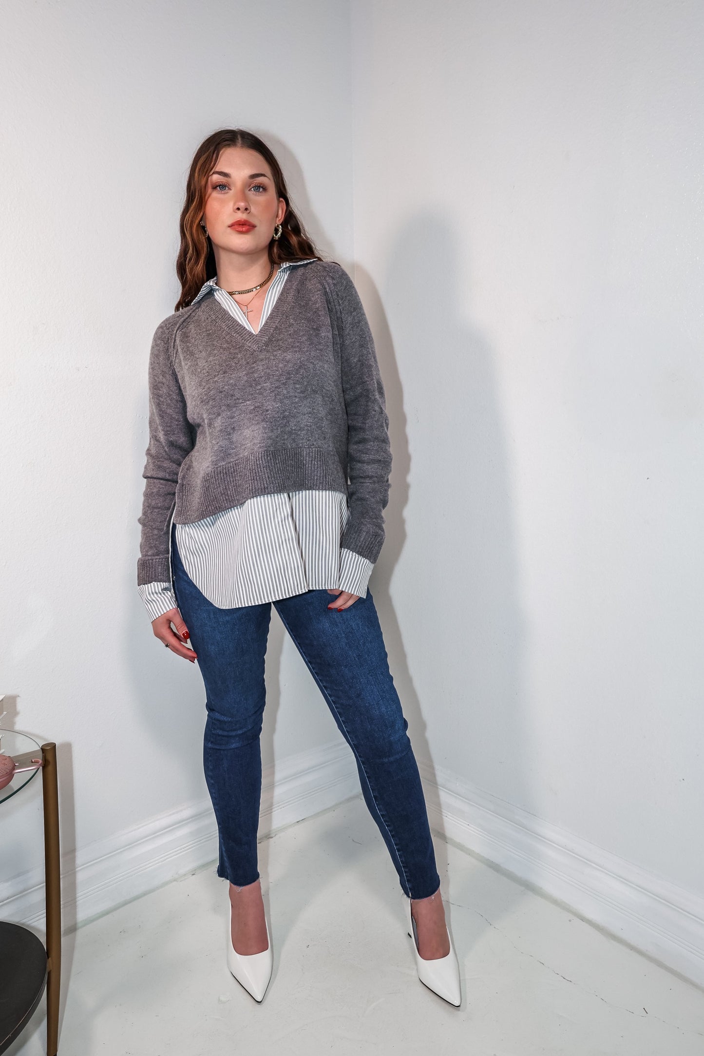 Elan Prep in Layers Sweater Top