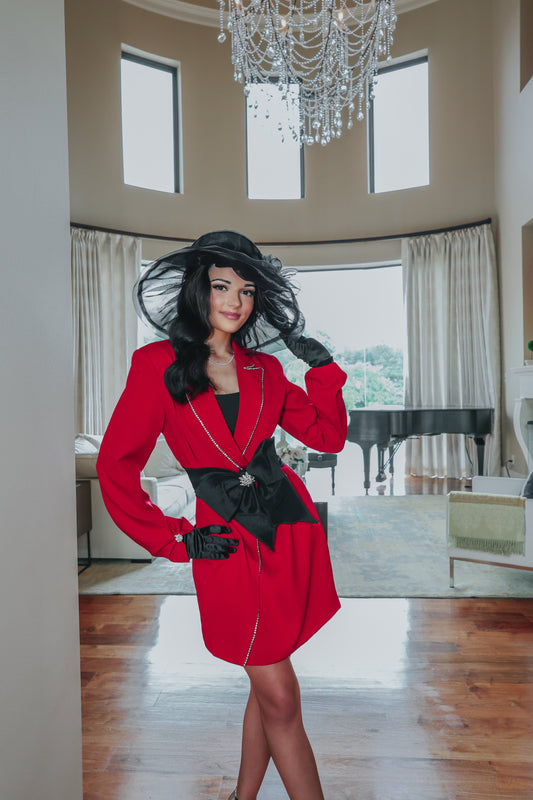 Lady In Red Blazer Dress