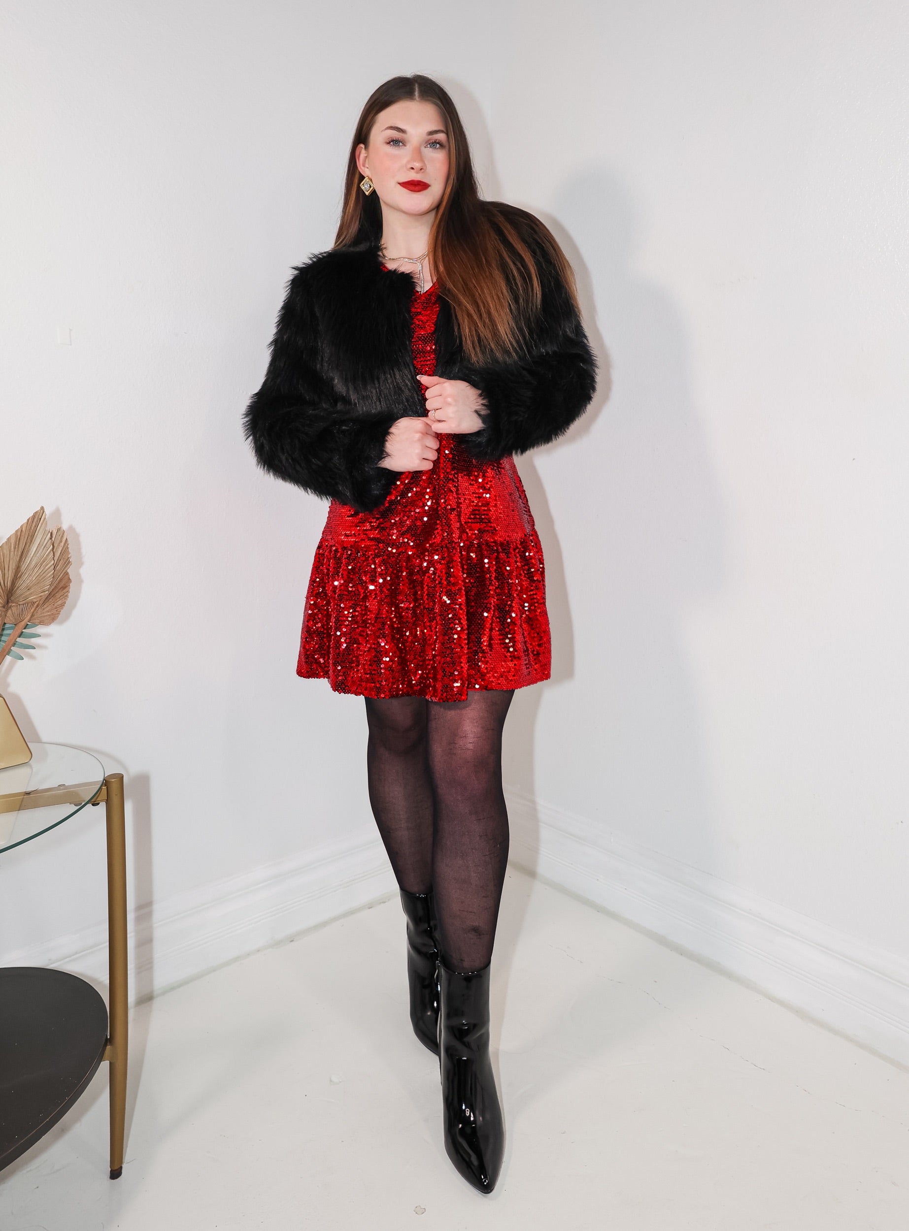 red sequin dress black tights Sequin Dress With Black Tights Fashion Tights Sequin Dress With Black Tights Brenna_anastasia On