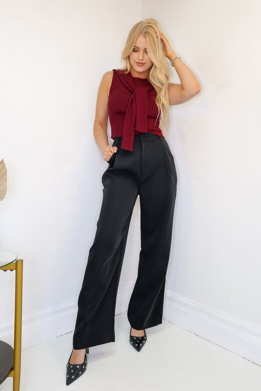 Endless Rose Classic In Black Suit Trousers