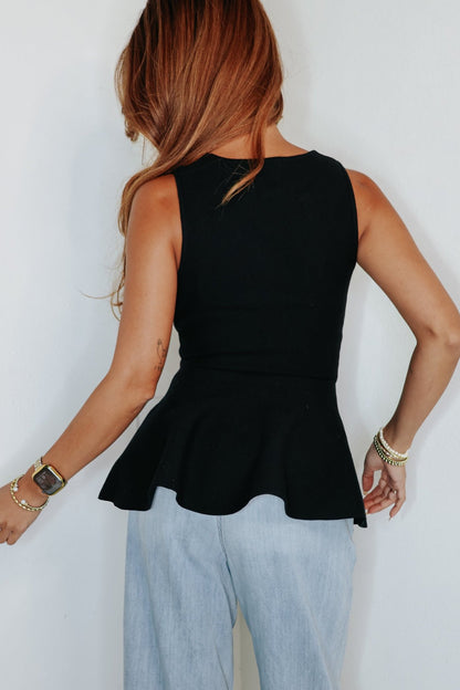 Classy Knit Peplum Top