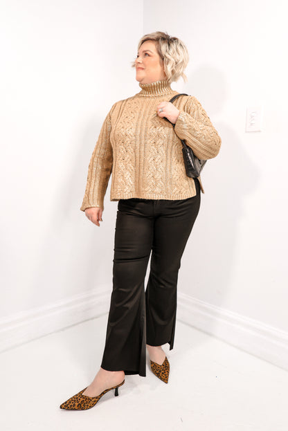 Honey Haven Cable Knit Sweater Top