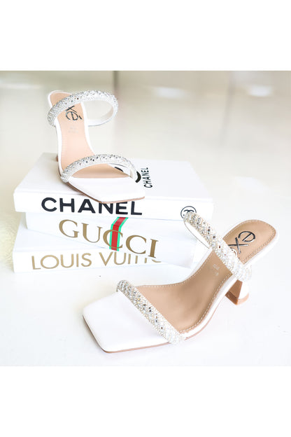 Bianca Rhinestone Slide Heels