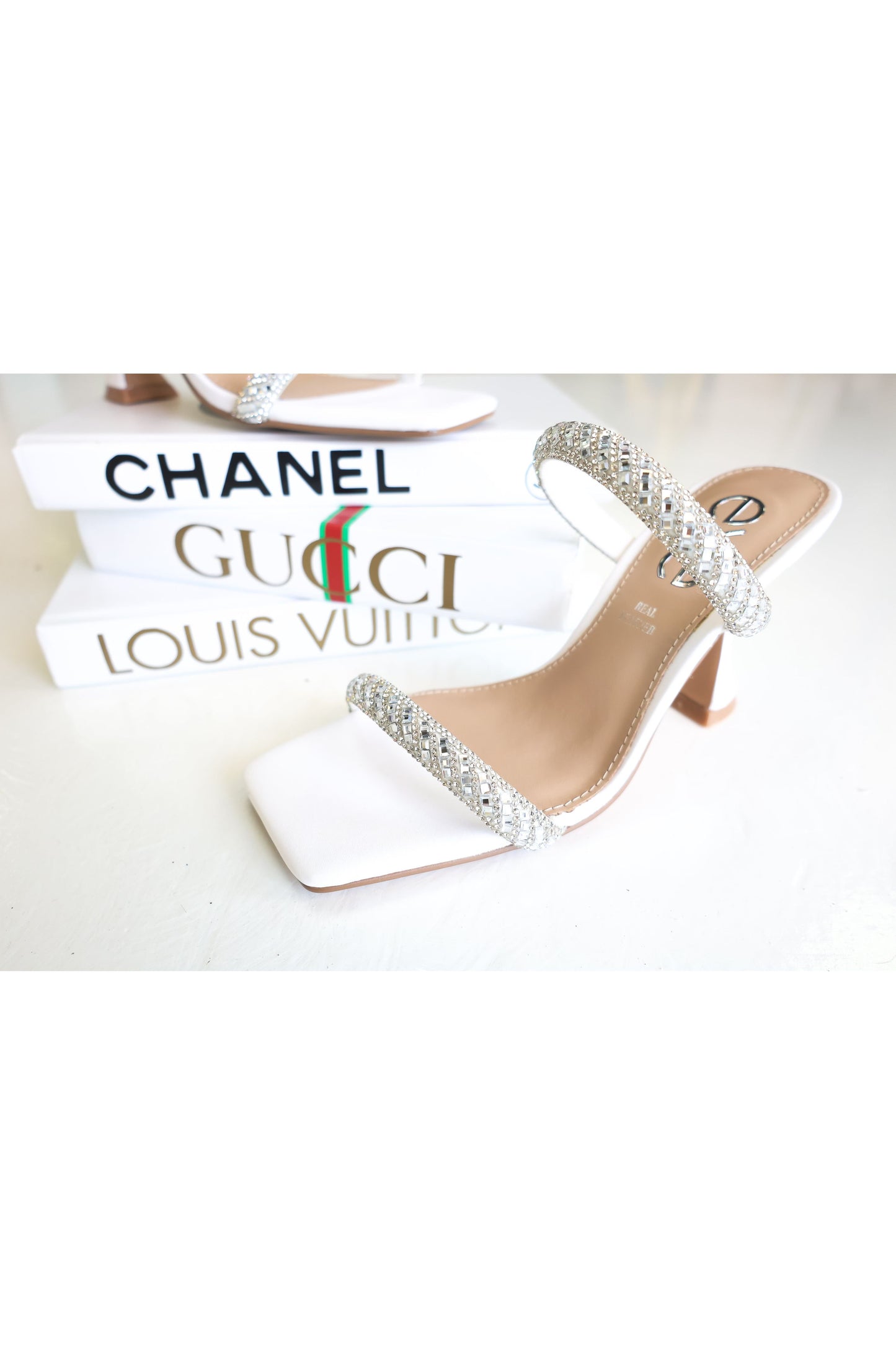 Bianca Rhinestone Slide Heels