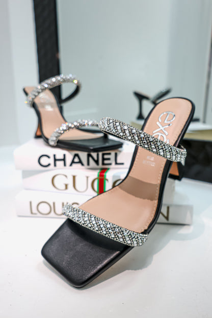 Bianca Rhinestone Slide Heels