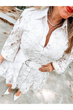In Lace & In Love Button Down Dress-Dresses-KCoutureBoutique, women's boutique in Bossier City, Louisiana