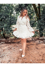 In Lace & In Love Button Down Dress-Dresses-KCoutureBoutique, women's boutique in Bossier City, Louisiana