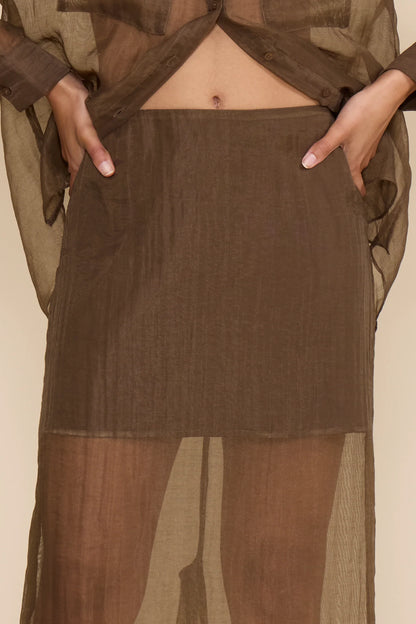 Sheer Confidence Midi Skirt