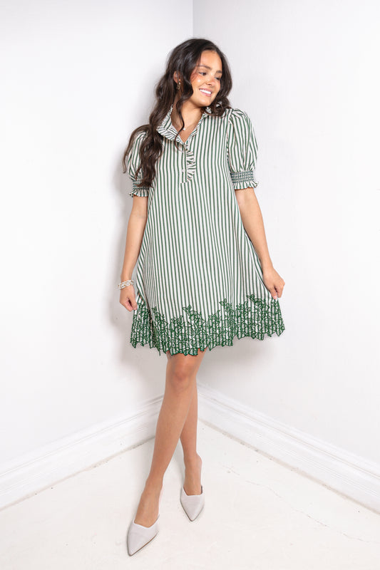 Laced in Thyme Dress