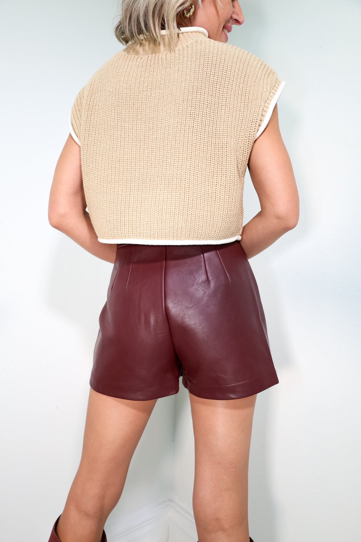 Perky Pu Leather Skort