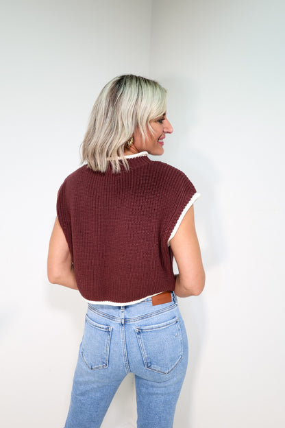 Contrast Sweater Top