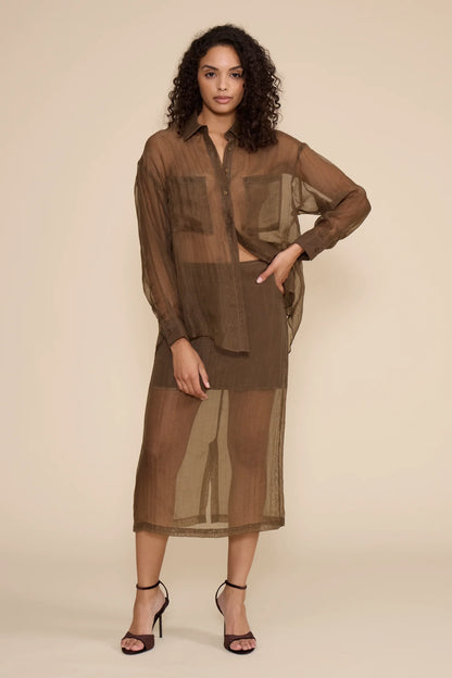Sheer Confidence Midi Skirt