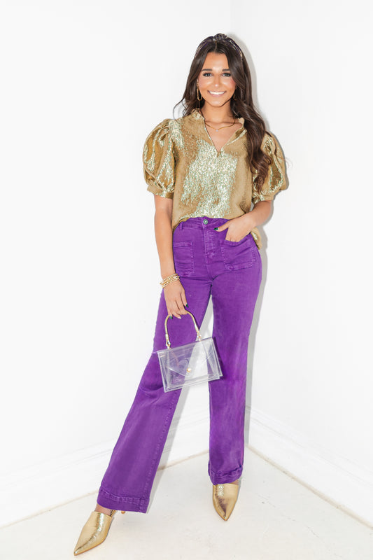 Luminous Luxe Puff Sleeve Top