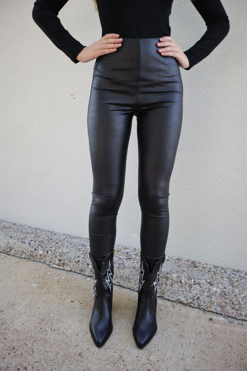 Lysse Matilda Foil Black Leather Leggings – KCoutureBoutique