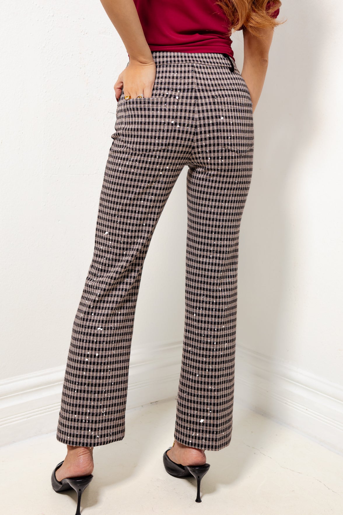 Lysse Colleen Metallic Ankle Baby Bootcut Pants