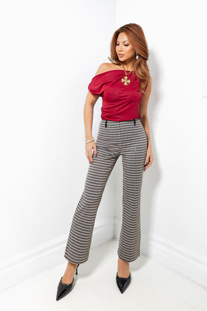 Lysse Colleen Metallic Ankle Baby Bootcut Pants