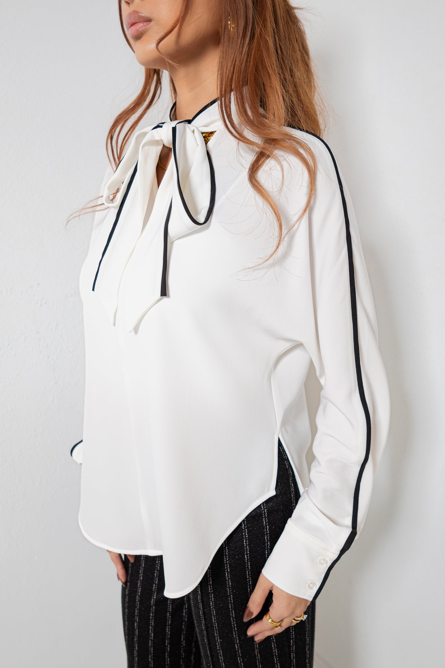 Lysse Daphne Dolman Sleeve Bow Blouse