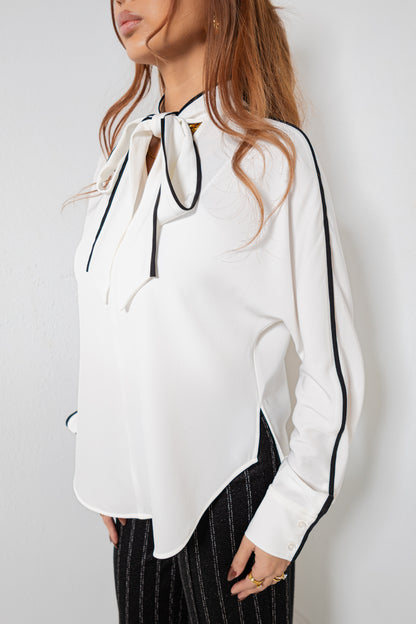 Lysse Daphne Dolman Sleeve Bow Blouse