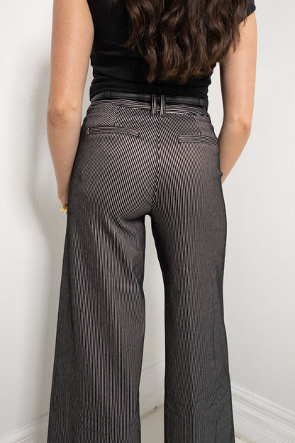 Lysse Darlene Pinstripe Wide Leg Denim Jeans