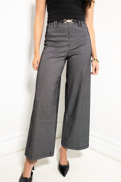Lysse Darlene Pinstripe Wide Leg Denim Jeans