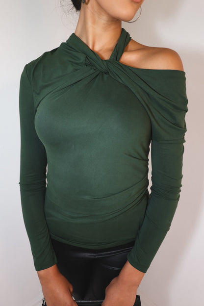 Elan Off Shoulder Long Sleeve Top