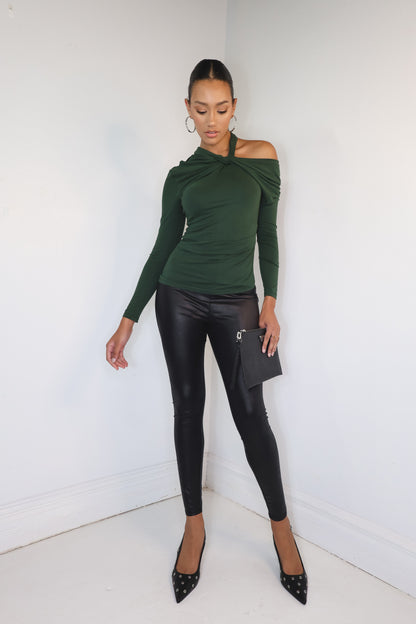 Elan Off Shoulder Long Sleeve Top