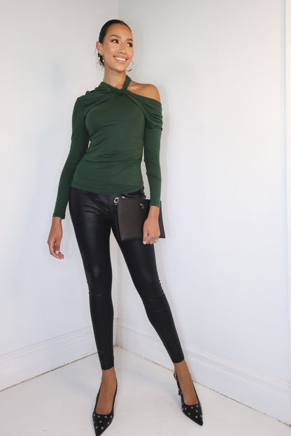 Elan Off Shoulder Long Sleeve Top