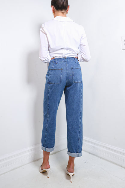 Lysse Winslet Cuffed Baby Barrel Cropped Jeans