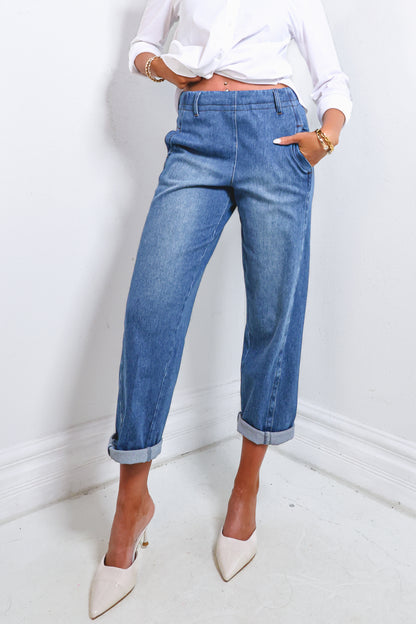 Lysse Winslet Cuffed Baby Barrel Cropped Jeans