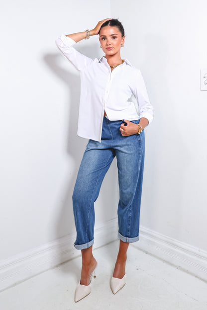 Lysse Winslet Cuffed Baby Barrel Cropped Jeans