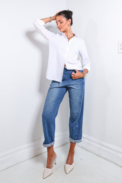 Lysse Winslet Cuffed Baby Barrel Cropped Jeans