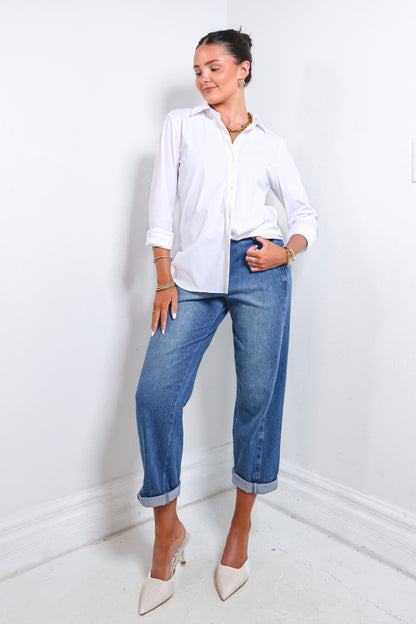 Lysse Winslet Cuffed Baby Barrel Cropped Jeans