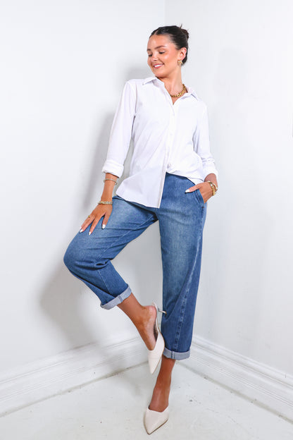 Lysse Winslet Cuffed Baby Barrel Cropped Jeans